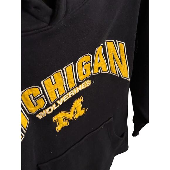 Michigan Wolverines Colosseum Hoodie Mens Medium Black With Pocket - Picture 4 of 8